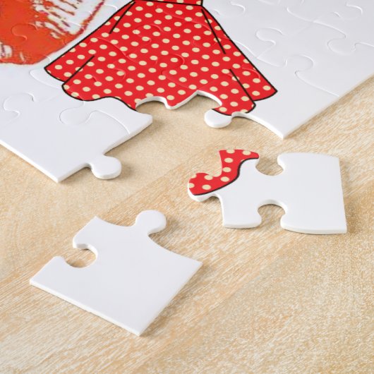 Puzzles Roter Lipstick Lippen (Seite)