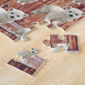 Puzzles Rustikaler Holzpolarbär (Seite)