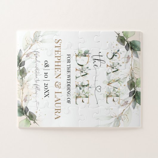 Puzzles Save the Date Card (Horizontal)