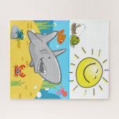 Puzzles Shark Ocean Fisherman Fishing (Horizontal)