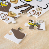 Puzzles Sheep Brown Hearts Hummel (Seite)