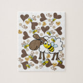 Puzzles Sheep Brown Hearts Hummel (Vertikal)