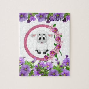 Puzzles Sheep Floral