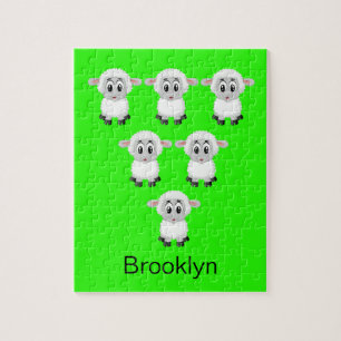Puzzles Sheep Green
