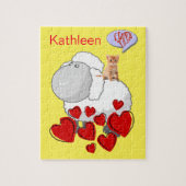 Puzzles Sheep Red Hearts (Vertikal)
