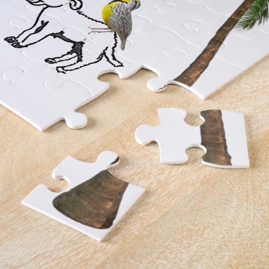 Puzzles Sheep Wolken Blumenpalme Tree (Seite)