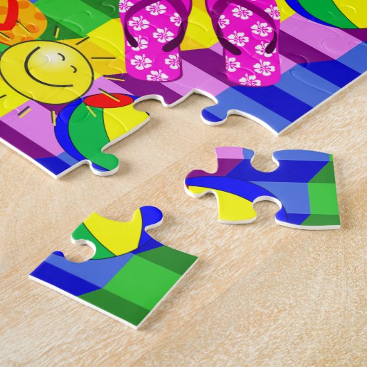 Puzzles Sommerspass Flip Flops Sonne (Seite)