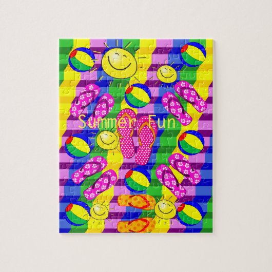 Puzzles Sommerspass Flip Flops Sonne (Vertikal)