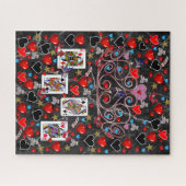 Puzzles spielen Karten Red Hearts Black Hearts (Horizontal)