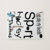 Puzzles Spielen wir unseren Lieblings-Sporthockey (Horizontal)