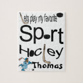 Puzzles Spielen wir unseren Lieblings-Sporthockey (Vertikal)