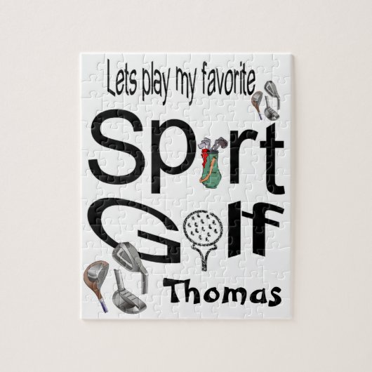 Puzzles Spielen wir unseren Lieblingssport Golf (Vertikal)