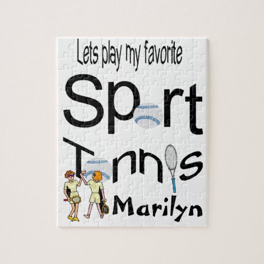 Puzzles Spielen wir unseren Lieblingssport Tennis (Vertikal)