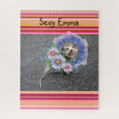 Puzzles Streifen Blumenoppossum (Vertikal)