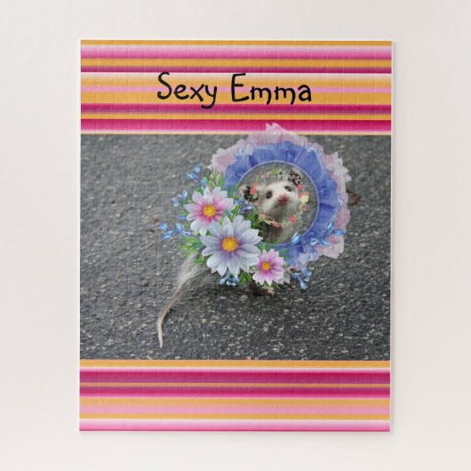 Puzzles Streifen Blumenoppossum (Vertikal)