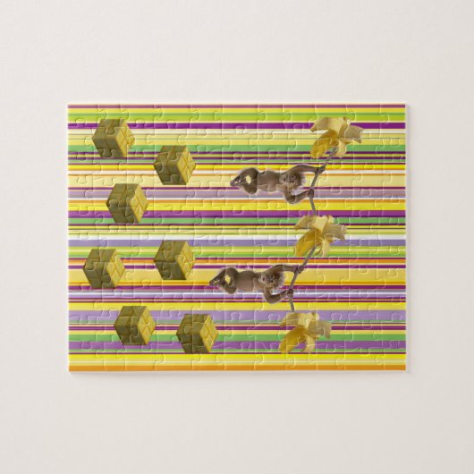 Puzzles Streifen Monkey Banana (Horizontal)