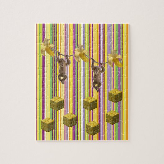 Puzzles Streifen Monkey Banana (Vertikal)