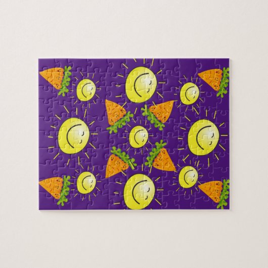 Puzzles Sun Carrots Lila (Horizontal)