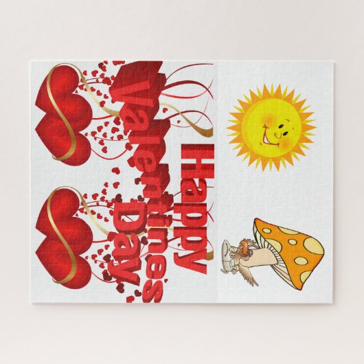 Puzzles Sun Hearts Valentinstag (Horizontal)