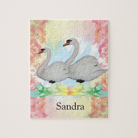 Puzzles Swan Floral (Vertikal)