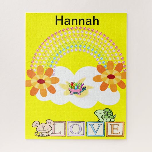 Puzzles Turtle Liebe Regenbogen Sonnenwolken (Vertikal)