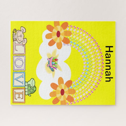 Puzzles Turtle Liebe Regenbogen Sonnenwolken (Horizontal)