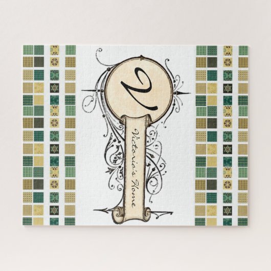 Puzzles Viktorianisch Beige Green (Horizontal)