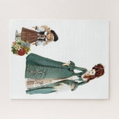 Puzzles Viktorianische Blütenfrauen und -kinder (Horizontal)