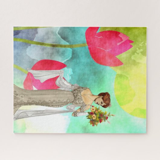 Puzzles, Vintage Frau Puzzle (Horizontal)