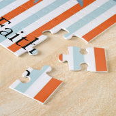 Puzzles Weiß und Orange Streifen Sun (Seite)