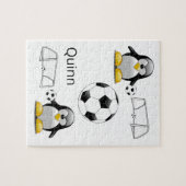 Puzzles Weiße und Schwarze Pinguine Fußball (Horizontal)