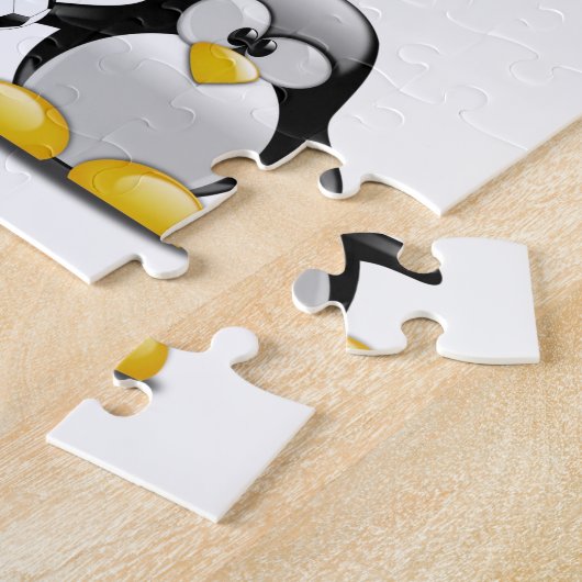 Puzzles Weiße und Schwarze Pinguine Fußball (Seite)