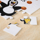 Puzzles White and Black Pinguin Basketball Court (Seite)