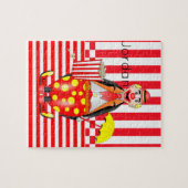 Puzzles White Red Stripe Clown Popcorn (Horizontal)