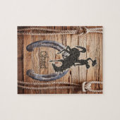 Puzzles Wood Rope Cowboy Horse Saddle (Horizontal)