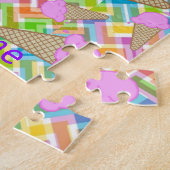 Puzzles, Zickzack rosa Eiscreme Puzzle (Seite)