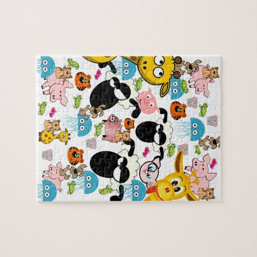 Puzzles Zoo Animals Pigs Giraffe (Horizontal)