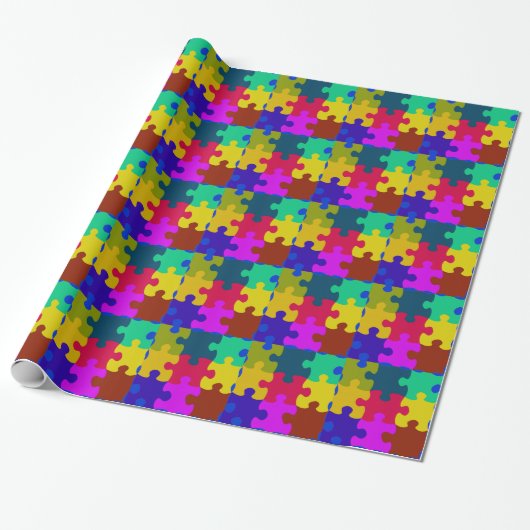 Puzzlespieces Wrapping Paper Geschenkpapier (Ungerollt)