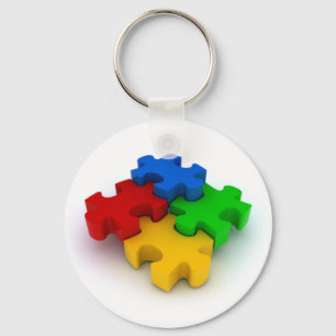 Puzzlespiel 3D bessert Schlüsselanhänger