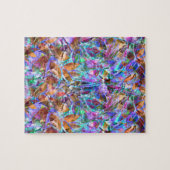 Puzzlespiel-abstraktes beflecktes mit Blumenglas Puzzle (Horizontal)