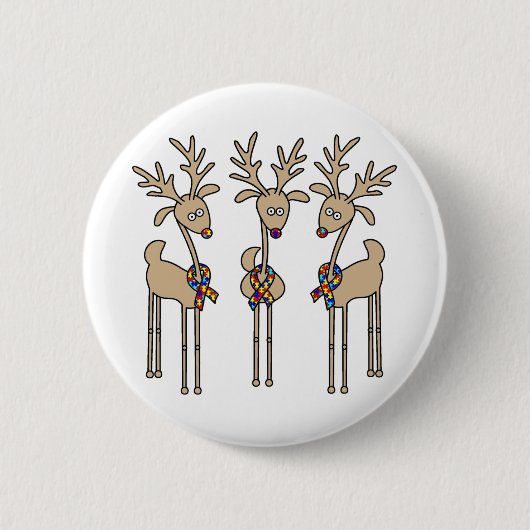 Puzzlespiel-Band-Ren - Autismus-Bewusstsein Button (Vorderseite)