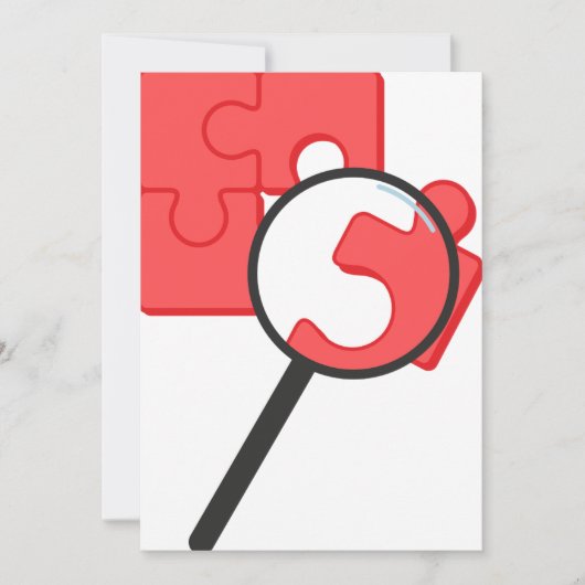 Puzzlespiel bessert Einladungen aus (Vorderseite)