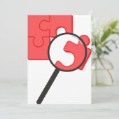 Puzzlespiel bessert Einladungen aus (Stehend Vorderseite)