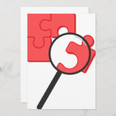 Puzzlespiel bessert Einladungen aus (Vorne/Hinten)