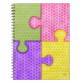 Puzzlespiel bessert helles Notizbuch aus Notizblock (Vorderseite)