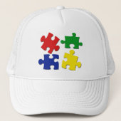 Puzzlespiel bessert Hut aus Truckerkappe (Vorderseite)
