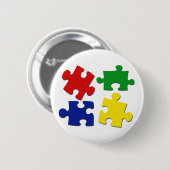 Puzzlespiel bessert Knopf aus Button (Vorne & Hinten)