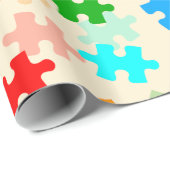 Puzzlespiel bessert Packpapier aus (Rolleneckpunkt)