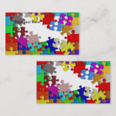 Puzzlespiel bessert Visitenkarte aus (Vorne/Hinten)