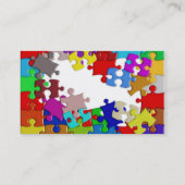 Puzzlespiel bessert Visitenkarte aus (Rückseite)